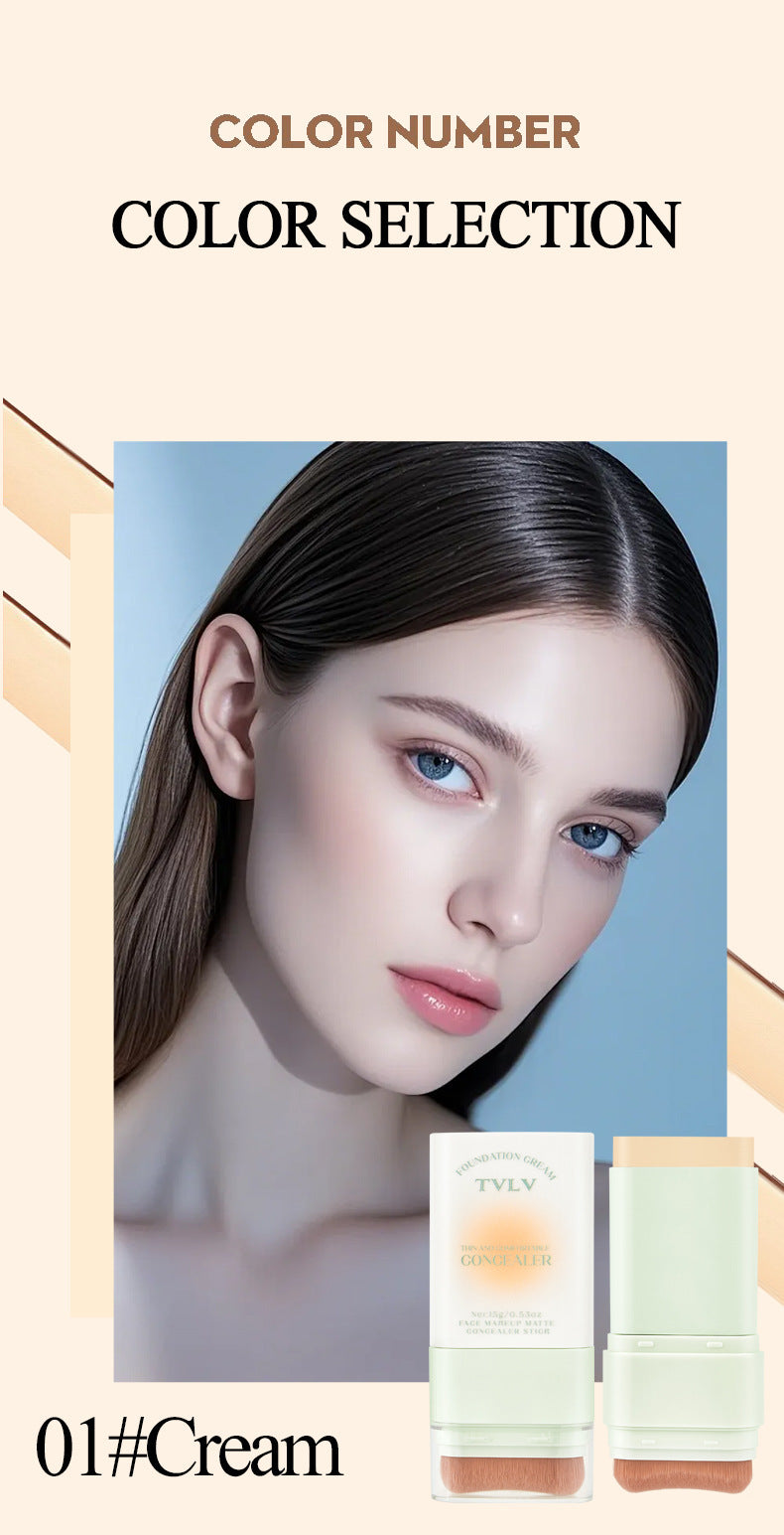 E-commerce Dropshipping Yellow Black Skin Foundation Double-ended Concealer Foundation Stick Waterproof Non-smudge Wholesale Cosmetics