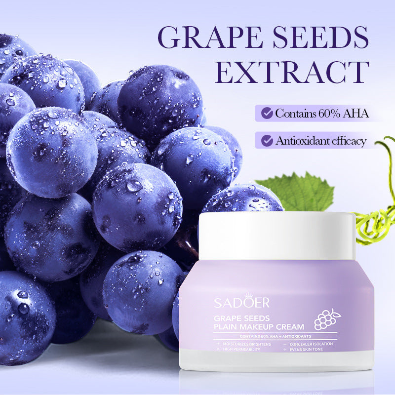 Makeup SADOER Grape Seed Concealer Brightening Cream Skin Softening Face Cream Live Streaming Cross-Border Wholesale