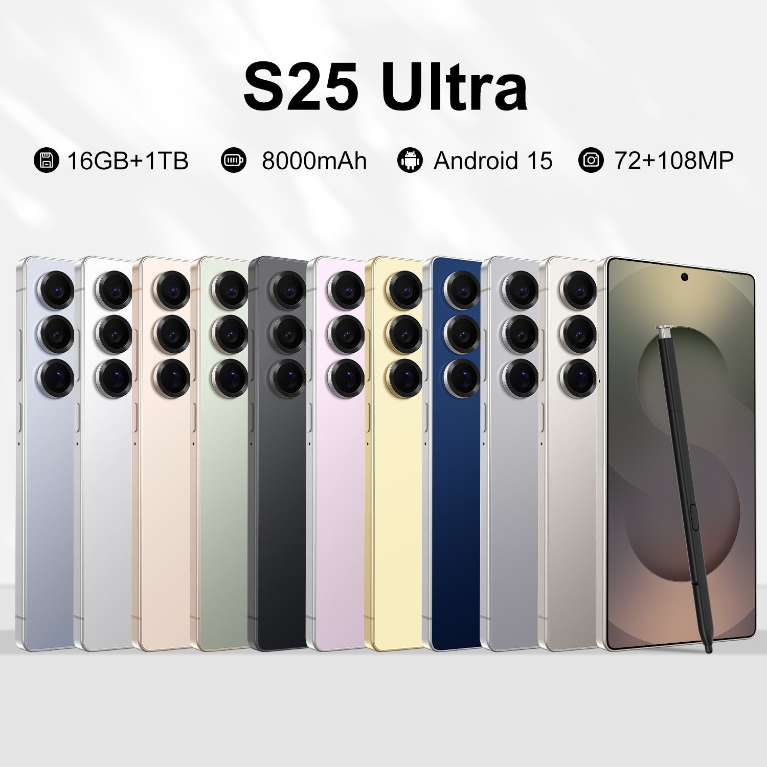 AliExpress TK Popular S25Ultra Android7.3inch smartphone16+1T Brand new, unopened factory