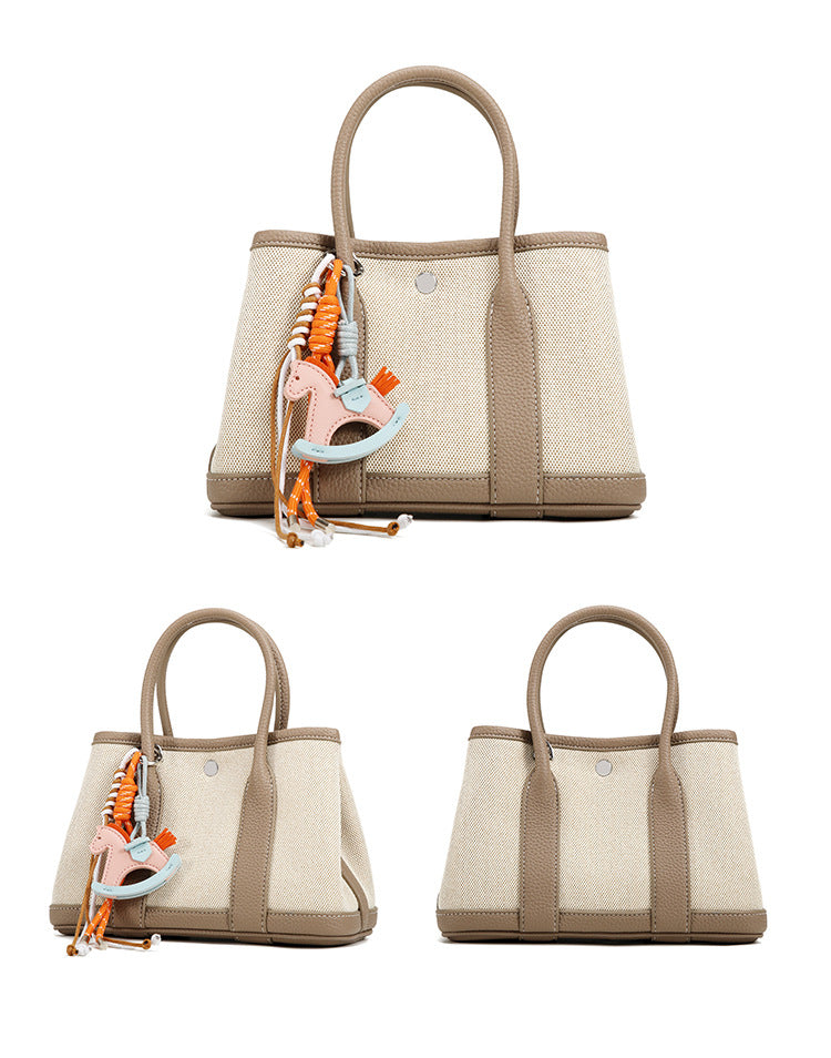 High-end Fashion Handheld Bucket Bag for Women Korean Style New Versatile Trendy Canvas Tote Bag Niche Casual Crossbody Bag