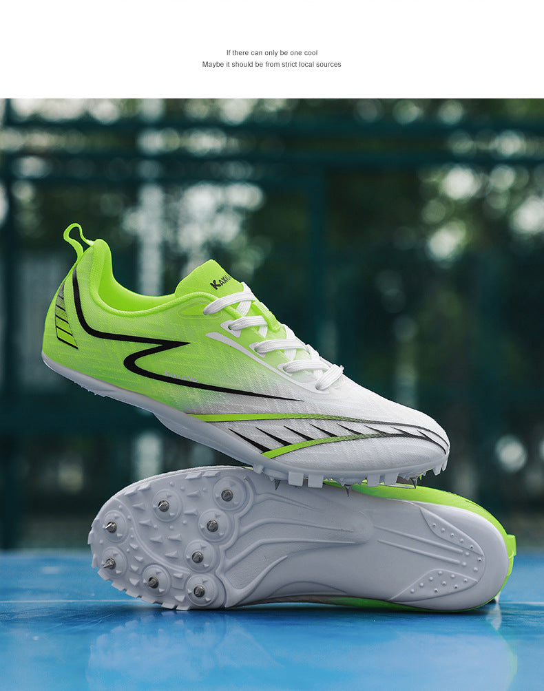 8Mesh Surface Sprint Shoes Track and Field Triple Jump Competition Training Shoes Unisex Sports Shoes for Middle School Entrance Exam All-around Sports Shoes
