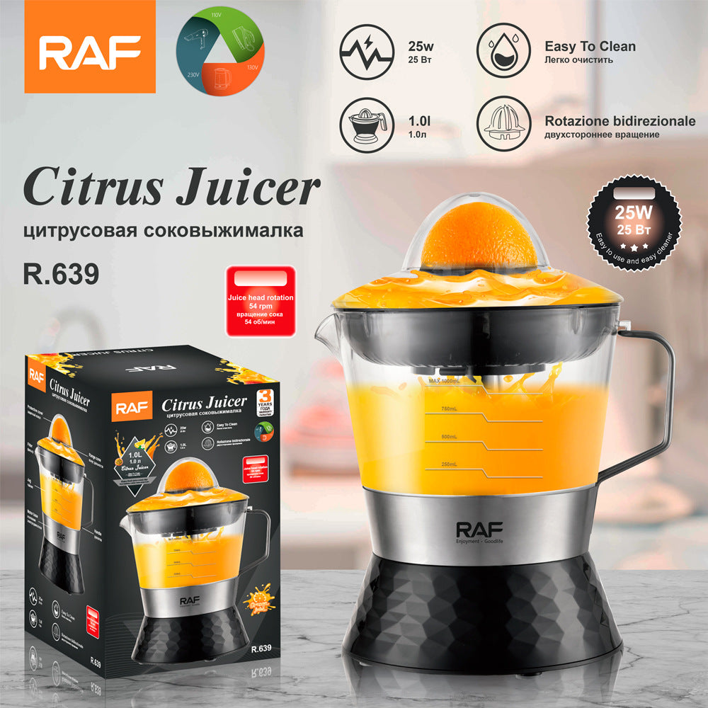 RAF EU Plug Electric Fresh Orange Juicer1L Household automatic juicer lemon orange juicer small portable