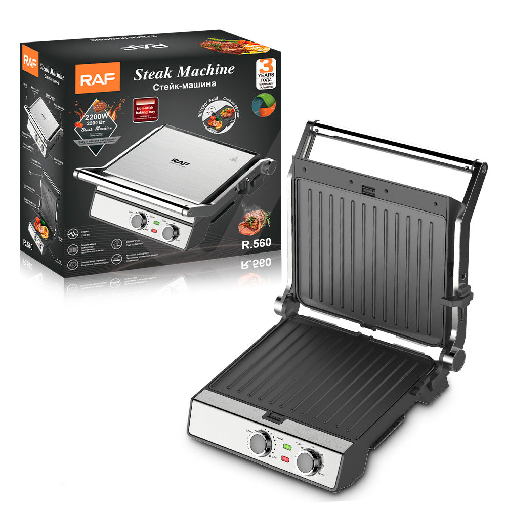 RAF European Standard Household Multifunctional Barbecue Grill Steak Maker Breakfast Maker Sandwich Maker Toaster