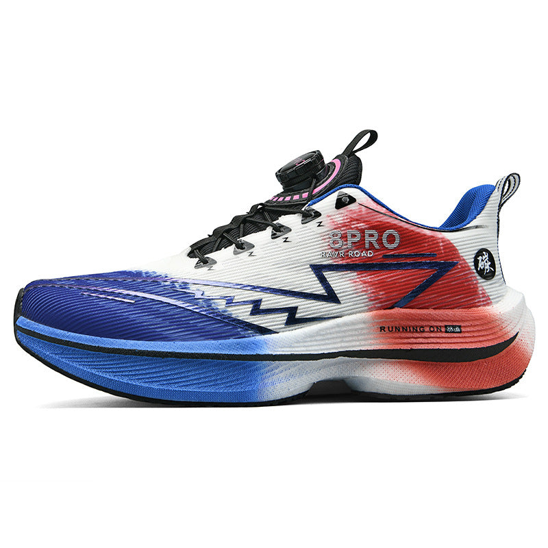 Red Rabbit8pro Button Student Sports Shoes for Men and Women, Carbon Plate Lightweight Shock-Absorbing Running Shoes, Candy Colors