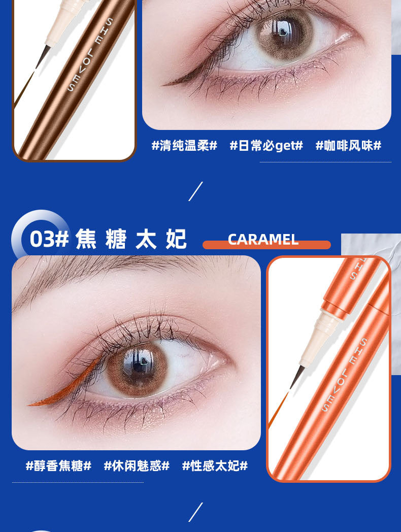 SHELOVES Eyeliner Waterproof Non-Smudge Black Brown Ultra-Fine Lower Lash Liquid Eyeliner Pen