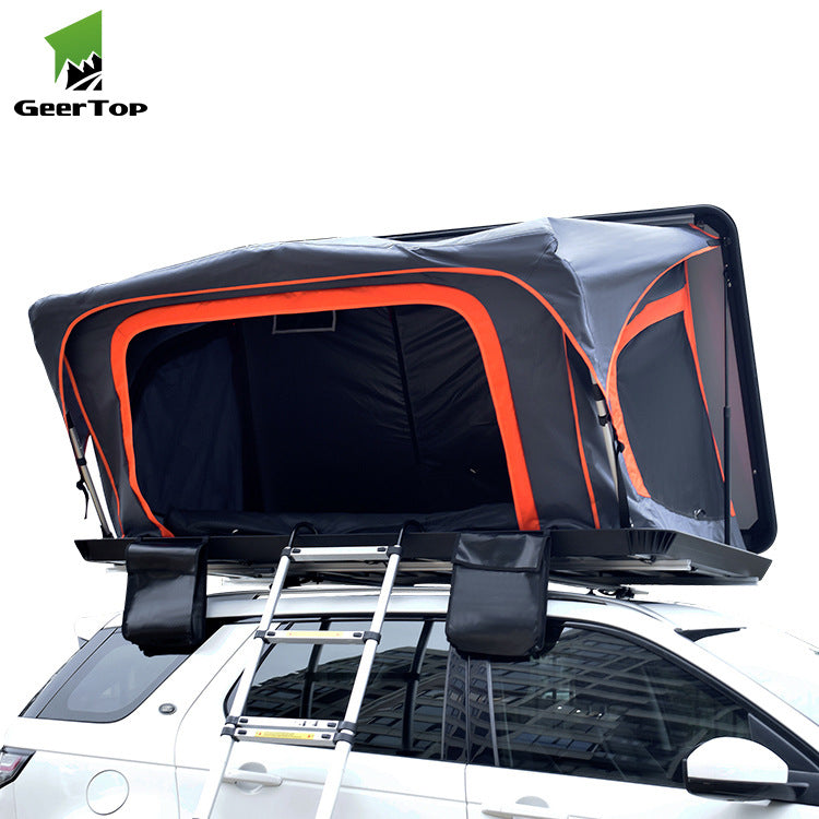 Manufacturer Wholesale Aluminum Alloy Roof Tent Outdoor Camping Travel Rainproof Thickened Hard Top Car Tent1-2People