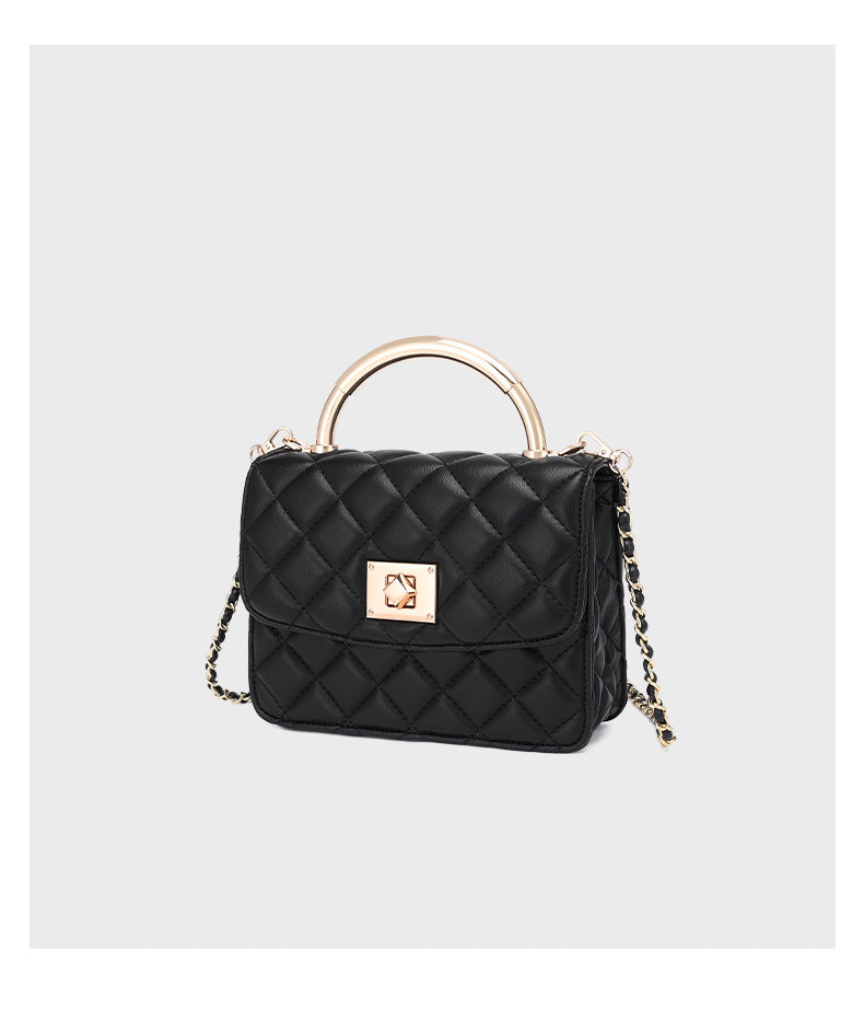 European and American Style Small Square Bag New Diamond Embroidery Women's Bag Niche Versatile Fashion Chain Crossbody Women's Bag Single Shoulder Small Square Bag