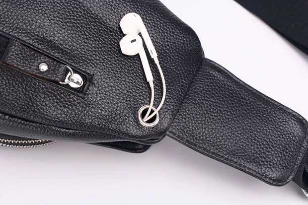 Anti-theft Bag Men's Genuine Leather Chest Bag High-end Security Password Lock Travel Outdoor Crossbody Small Backpack Men's Shoulder Bag