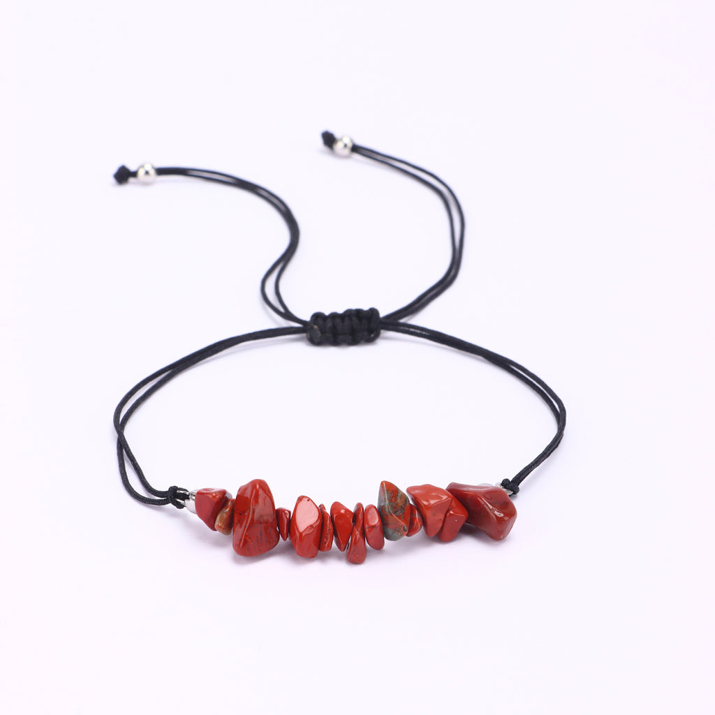 Women's Woven Crystal Stone Bracelet Women's Friendship Gift Simple Fashion Adjustable Amethyst Woven Bracelet