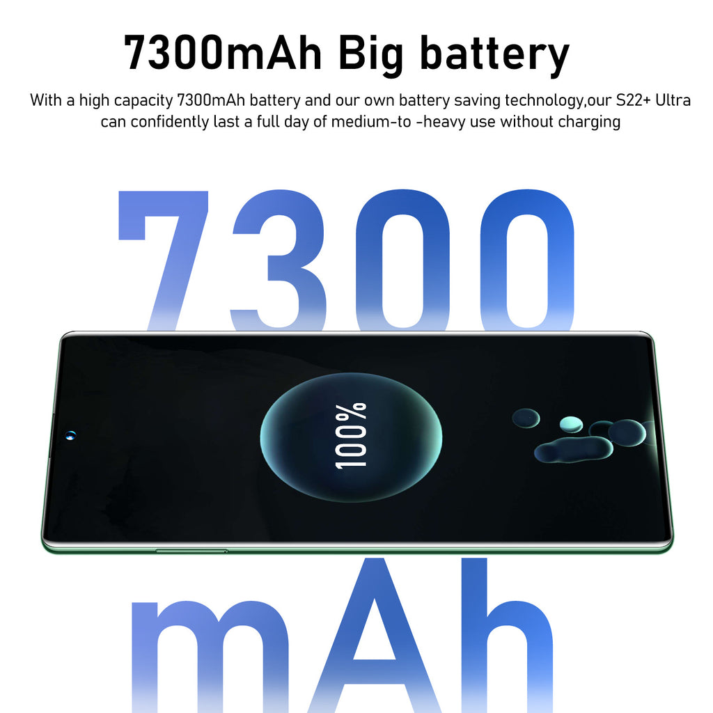 16+1T Mobile Phone S22+Ultra True4G Android True7.3Large Screen800Wan Intelligent Full Screen