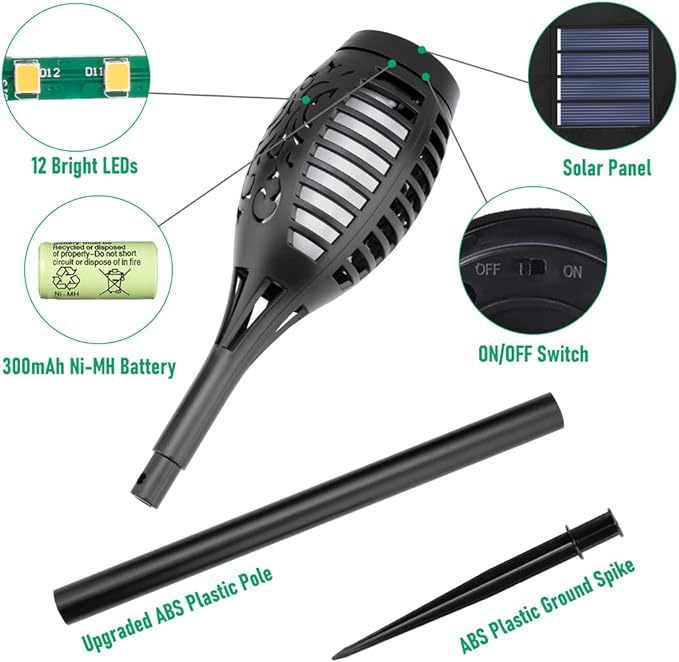 Popular96LED Solar Torch Light Outdoor Garden Flame Light51LED Lawn Garden Landscape Light