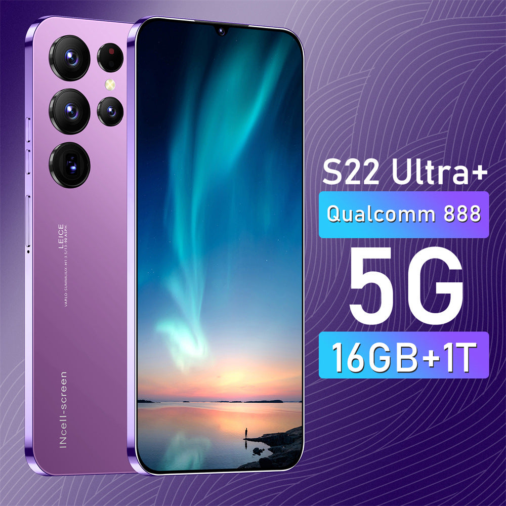 Mobile Phone S22Ultra+16+1T Memory Android Smartphone Ultra Large Screen Flagship Full Screen