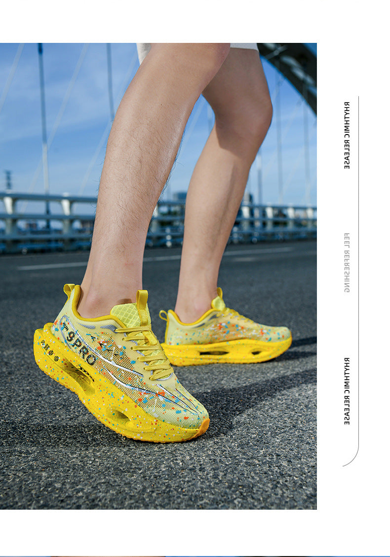 Autumn New Red Rabbit9Fluorescent Parent-Child Comfortable Sports Shoes High Elasticity Really Soft Sole Carbon Plate Wear-Resistant Running