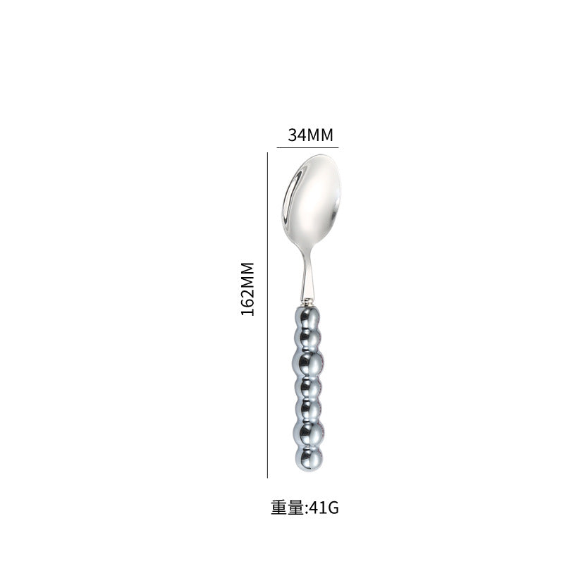 Stainless Steel Tableware Hotel Restaurant Pearl Ceramic Handle Knife Fork Spoon4Set of Western Steak Cutlery
