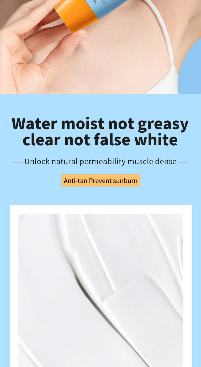 Whitening Sunscreen Cream Hot Sale on Thai E-commerce SPF50+No Makeup Moisturizing Cream60g Daily Beauty Makeup