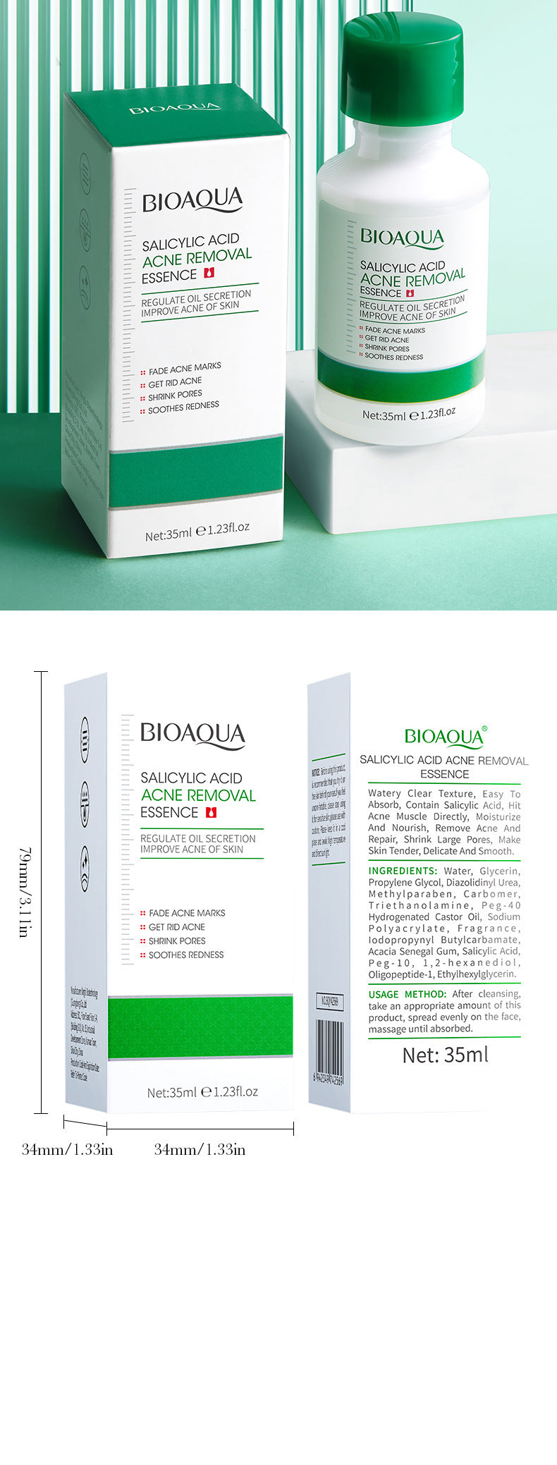 Salicylic Acid Series  BIOAOUA Pore Minimizing and Acne-Removing Mask   Factory Direct Sales