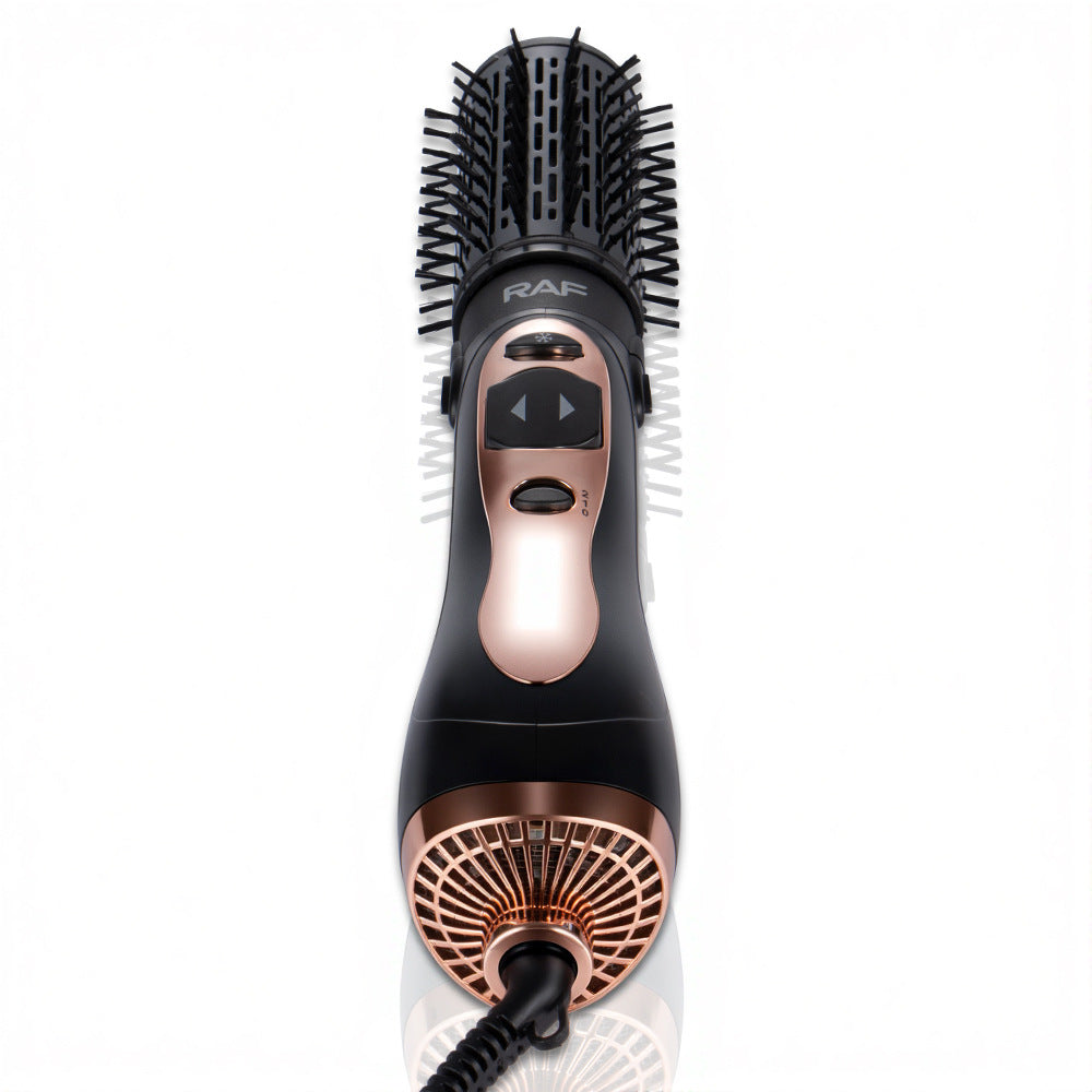 RAF EU Standard 2-in-1 Hot Air Brush Automatic Curling Iron Electric Hair Dryer Curling and Straightening Dual-use Hair Styling Tool