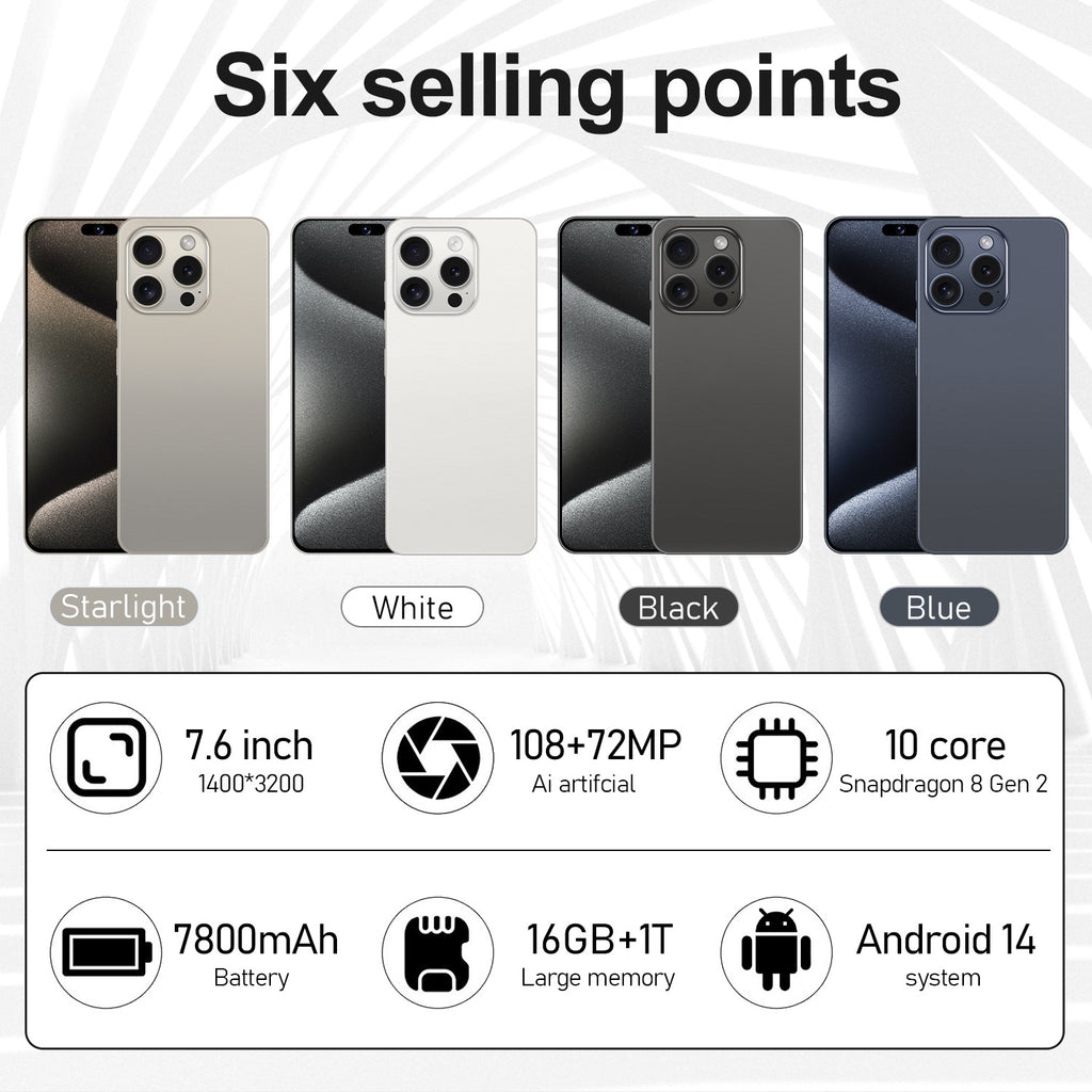 New Mobile Phone i5 ProMax Smartphone7.3Large Screen16+1T Android Factory Price(Popular)
