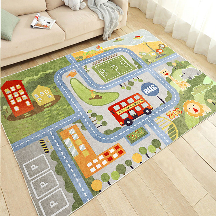Bedroom Full Cover Early Education Baby Crawling Mat City Car Track Carpet Hopscotch Children's Room Game Mat