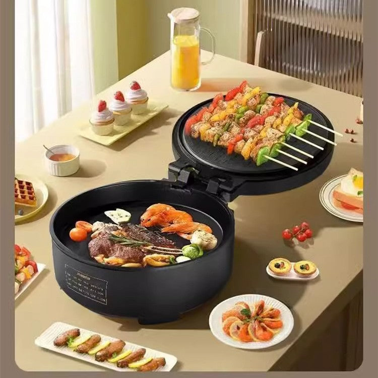 Wanlida New Electric Griddle for Home Use, Double-Sided, Multi-Functional, Deepened and Enlarged, Can Fry and Roast, Grilling Machine, Griddle Pan