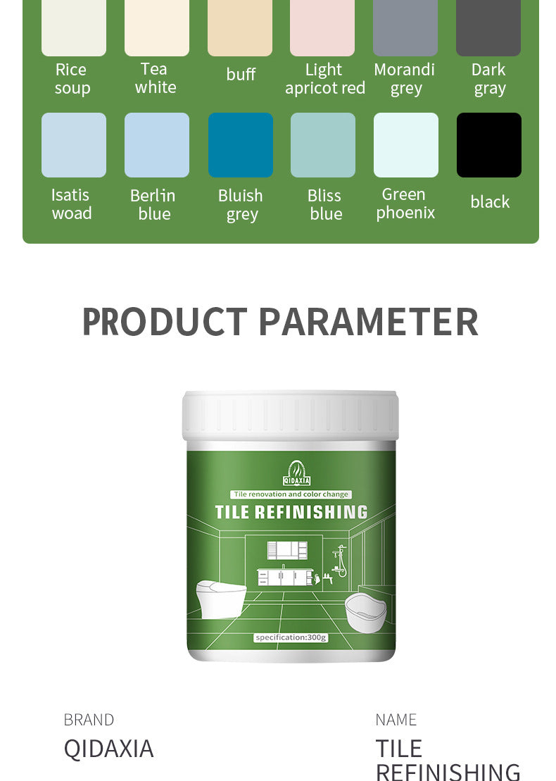 OEM Water-Based Tile Paint Bathroom Floor Tile Renovation Color Change Paint Special Paint Wear-Resistant Glass Paint Tile Paint