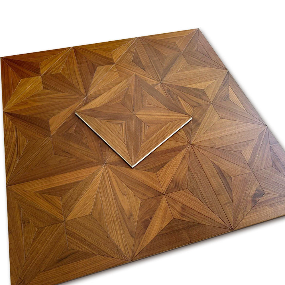 Teak Parquet Engineered Wood Flooring for Living Room Bathroom High-End Luxury Design Intricate Pattern Premium Hardwood