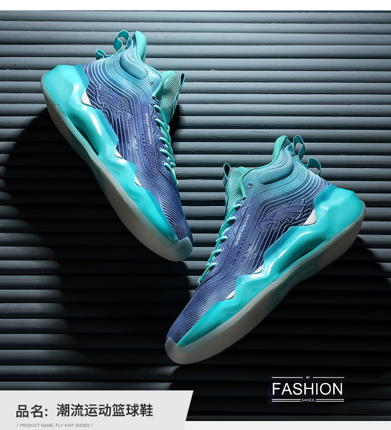 2025New Fashion Rubber Sole Sports Trendy Shoes for Teenagers, Personalized Professional High-Top Wear-Resistant Basketball Shoes