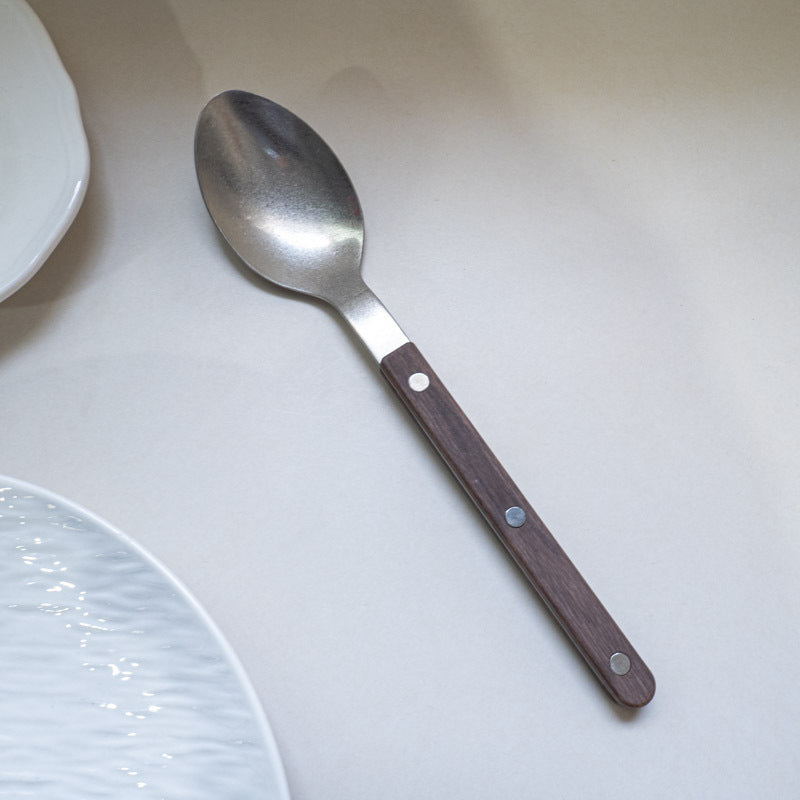 ins Western Dining Tableware ABS Rivet Handle Creative Korean Tableware Clip Handle304Stainless Steel Tableware Snowflake Distressed