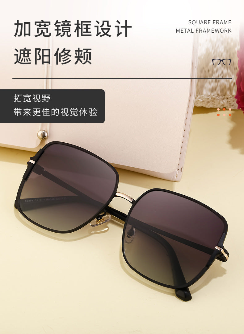 2025New European and American Fashion Square Frame Polarized Sunglasses for Women High-end Outdoor Sun Protection Sunglasses Wholesale