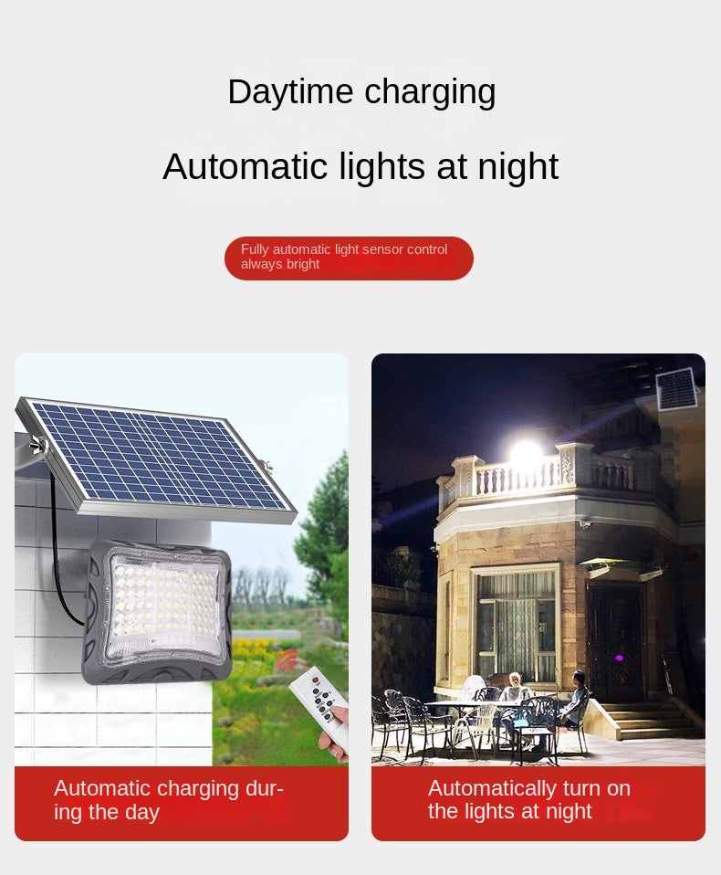 100W 200W 300W Solar Light Ultra Bright Waterproof Outdoor Light Intelligent Split Floodlight Solar Light Wholesale