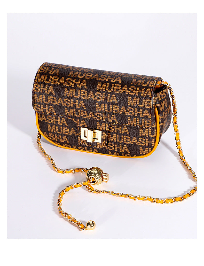 New Trendy Chain Bag for Women, Vintage Floral Shoulder Bag, Light Luxury Small Square Bag, Retro Stylish Crossbody Bag