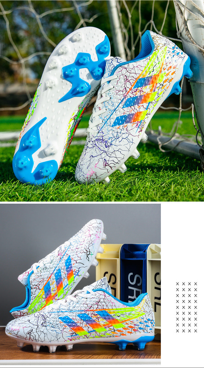 New professional football shoes for men and women AG Spike TF Broken Nail Youth Student Grassland Competition Training Shoes