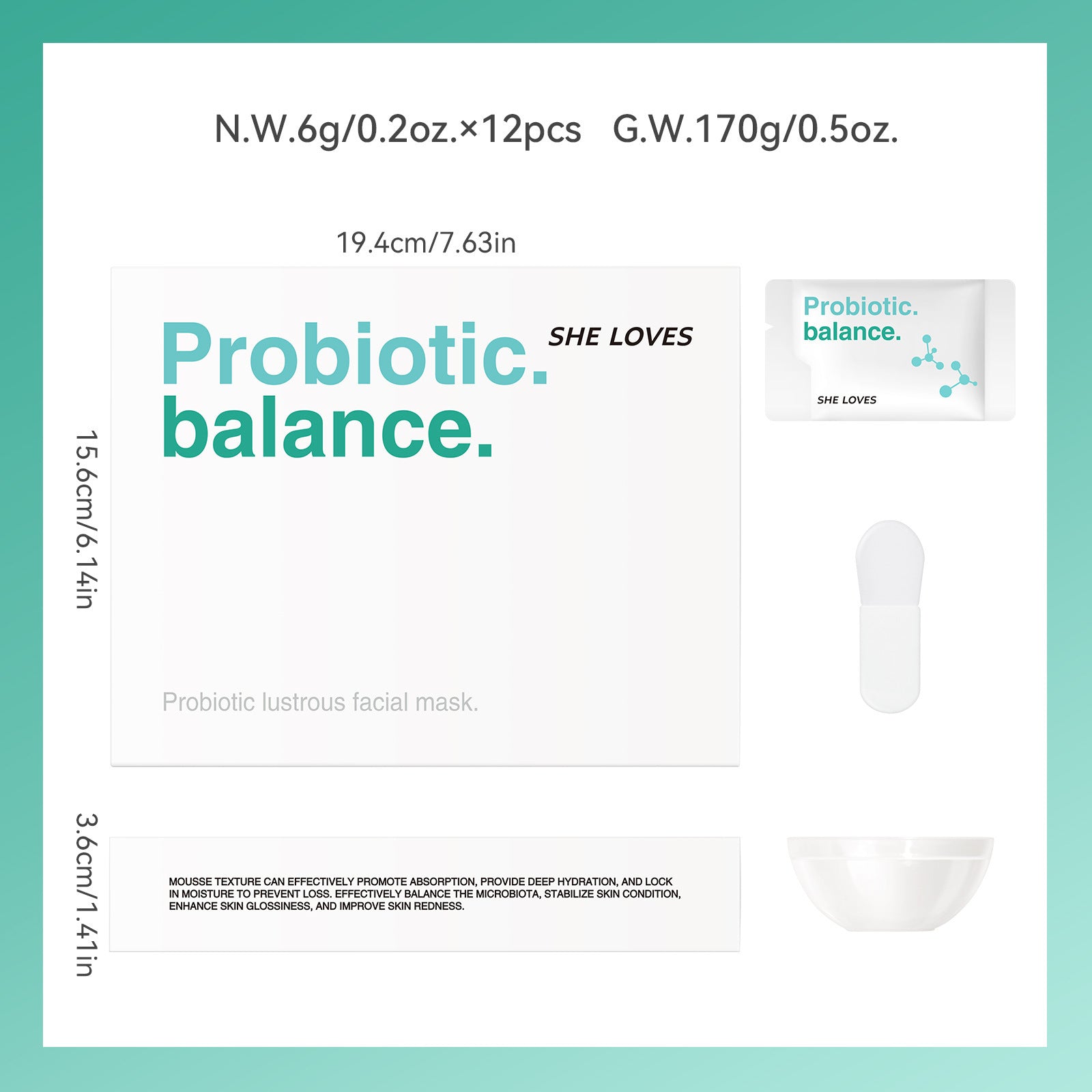 Probiotic Hydrating Mask Set for Moisturizing, Stabilizing, Repairing, Seasonal Changes, Night Recovery, and Soothing