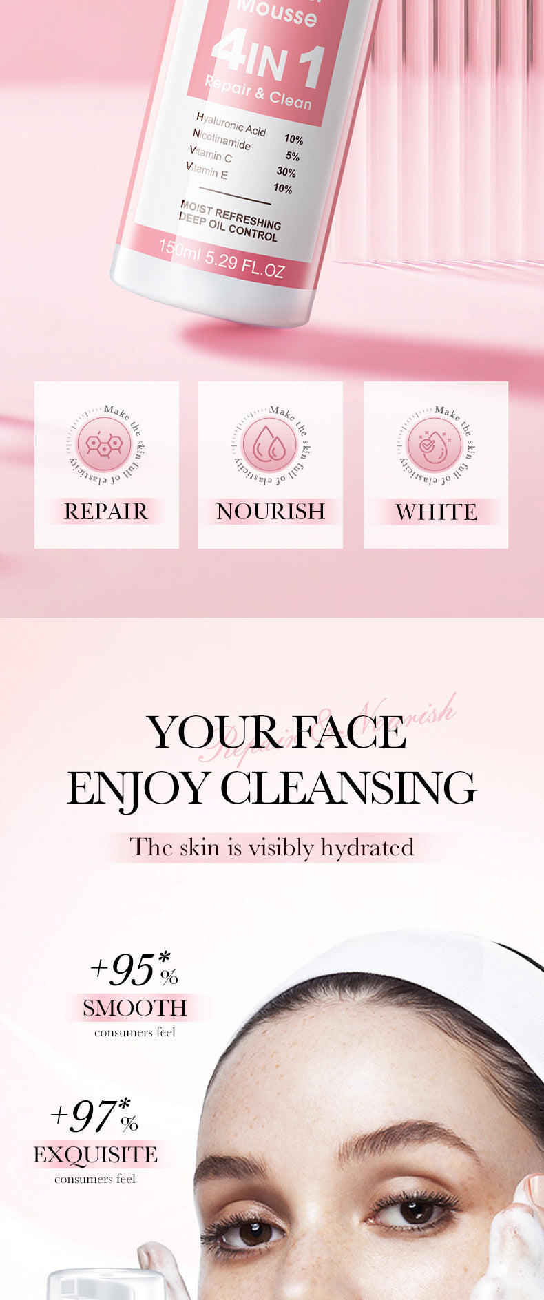 Four-in-One Skincare Series SADOER Moisturizing, nourishing, and rejuvenating face cream essence liquid  wholesale