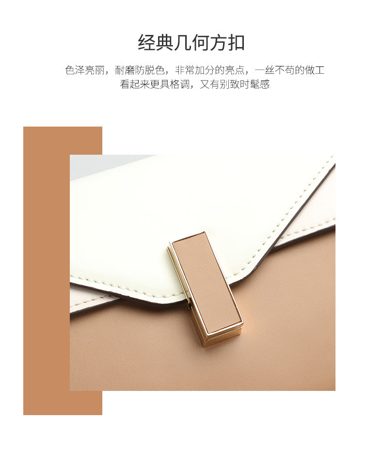 Factory Fashion Color-Block Crossbody Women's Bag Niche Versatile Handbag Elegant Small Square Bag Daily Commute Bag