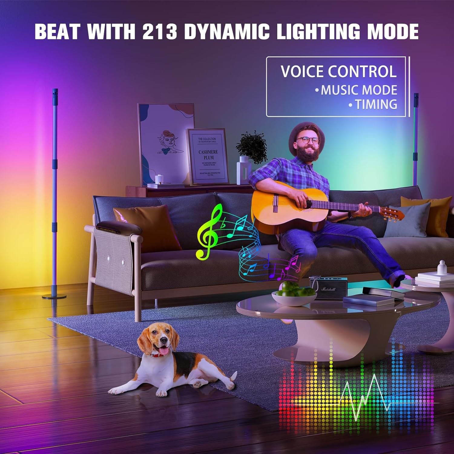 led Floor Lamp Bluetooth Floor Lamp rgb Atmosphere Light Corner Floor Lamp Colorful Floor Lamp Smart Graffiti Model