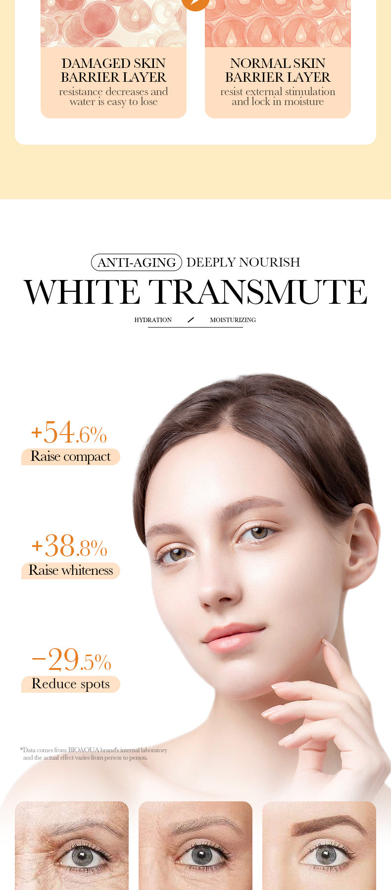 Mask30gBIOAOUA Honey Hydrating Pearl Moisturizing Rose Snail Moisturizing  Foreign Trade Wholesale