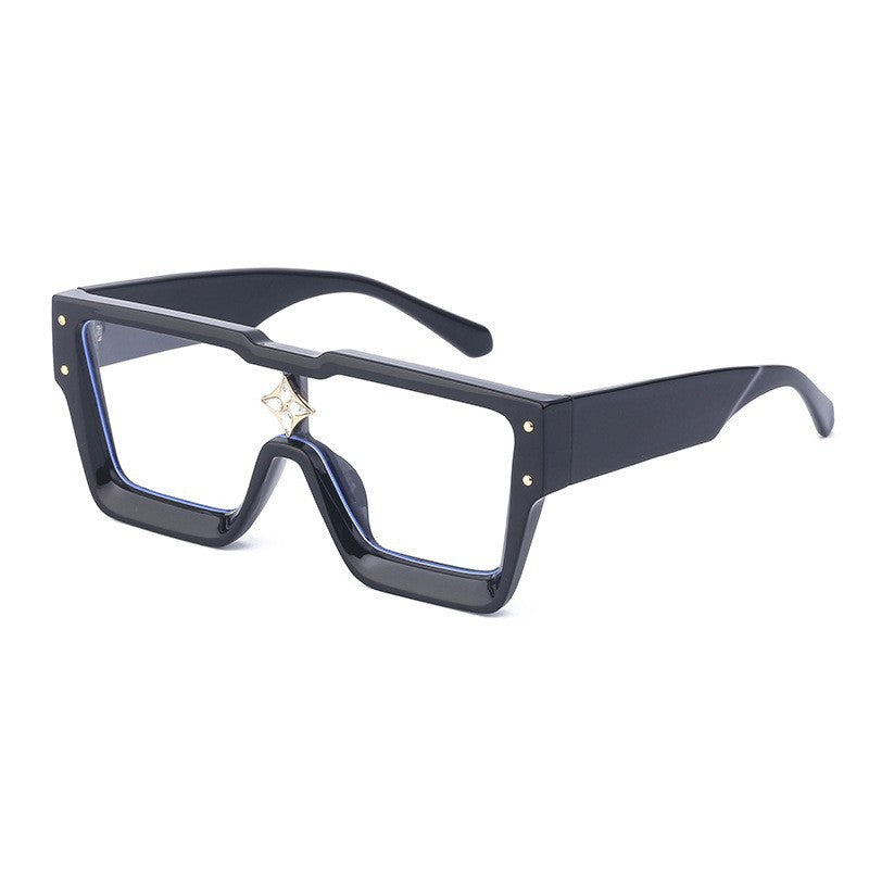 2025European and American 0k Rich Women Large Frame Sunglasses New One-piece Internet Celebrity Sunglasses for Women Trendy sunglasses