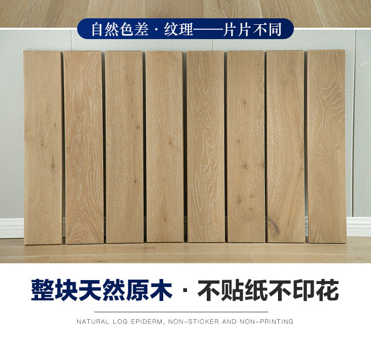 In-stock Solid Oak Flooring from Source Scar Modification Hand Scratch Pattern Original Wood Floor Solid Wood with Dragon Bone Design