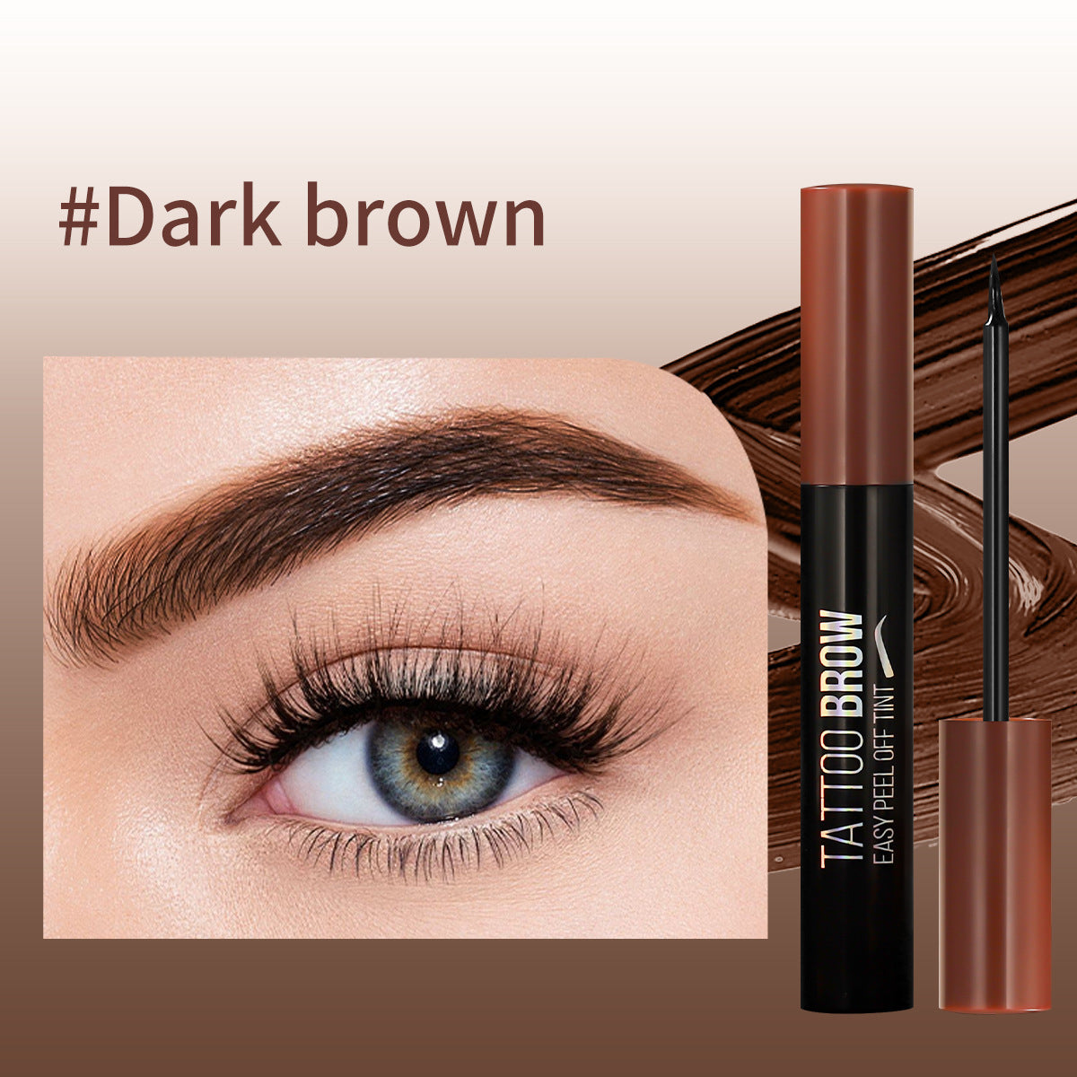 Ouqianya Peel-off Eyebrow Dye Cream Waterproof Sweatproof Long-lasting 3D One-line Eyebrow Packaging