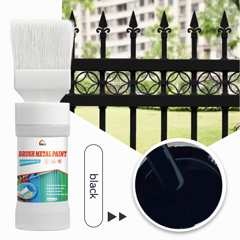 Metal Brush Paint Iron Door Window Railing Anti-Rust Water-Based Paint Balcony Renovation Color Change Coating Coloring