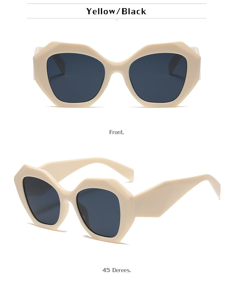 Sunglasses for Women New Irregular Frame Sunglasses for Women European and American Trendy Large Frame Sunglasses Sun Protection Glasses