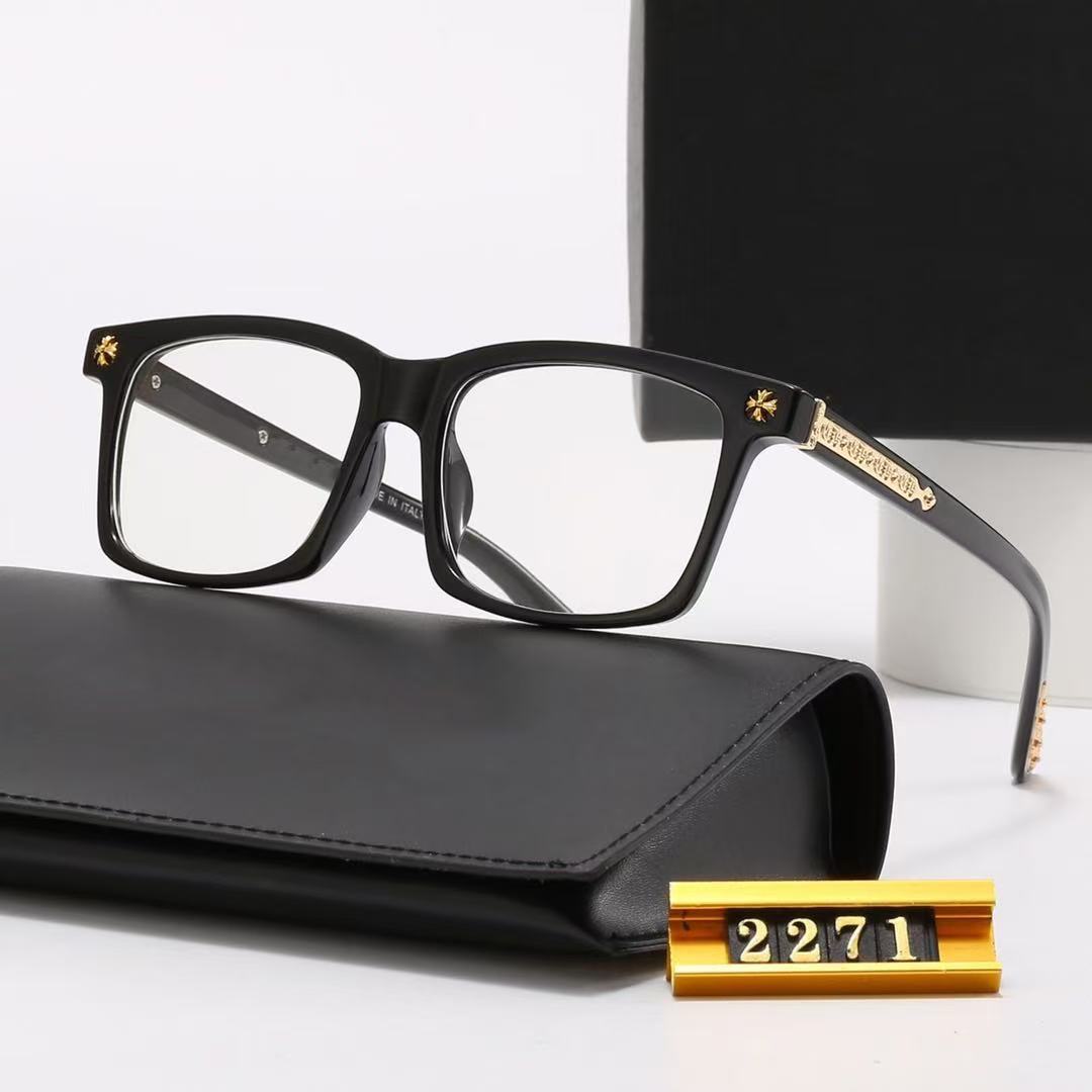 New style sunglasses for men and women with square frames2271Flat Mirror Classic Outdoor Travel Fashion Optical Glasses