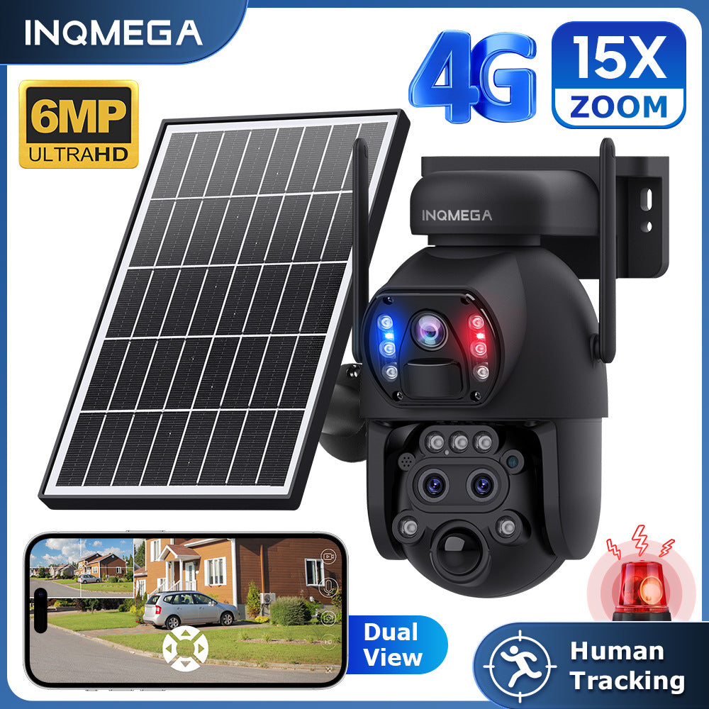 Low power consumption solar surveillance camera with three lenses152x Zoom Pan Tilt Camera UBOX Intelligence