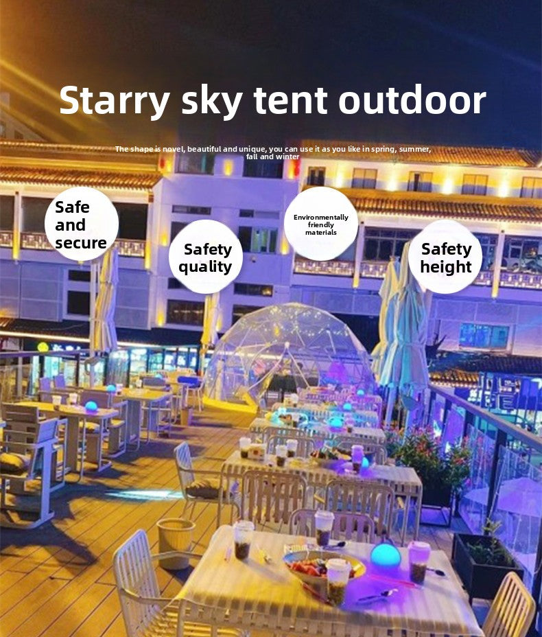 4Transparent Tent Hotel Scenic Spot Dome Starry Sky Tent Camp Round Ball-shaped Famous Accommodation Bubble House Starry Sky Room