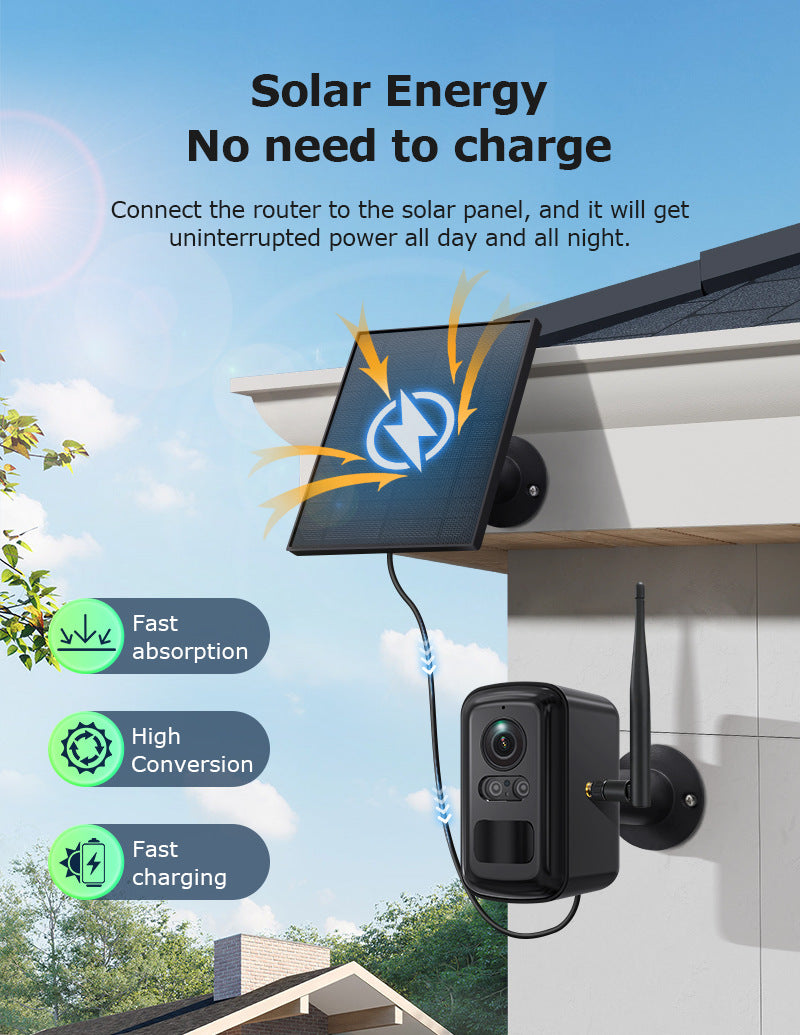 WiFi Base Station Camera Outdoor Solar Camera One-to-Four Home Use WiFi Battery Camera Set