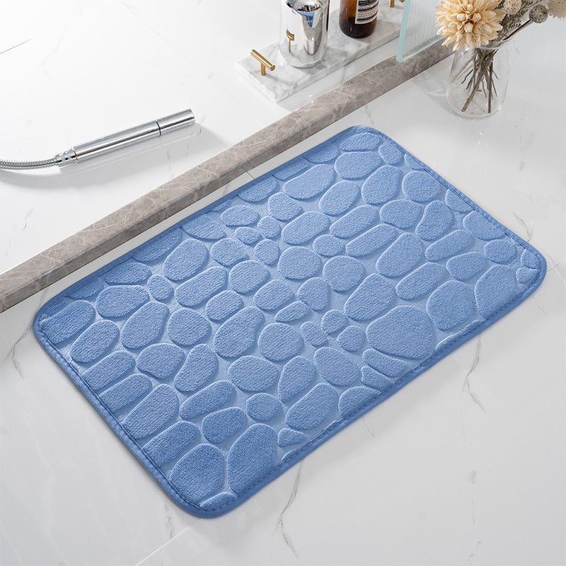 Special Coral Fleece Pebble Embossed Floor Mat Thickened Soft Bathroom Rug Machine Washable Carpet Wholesale