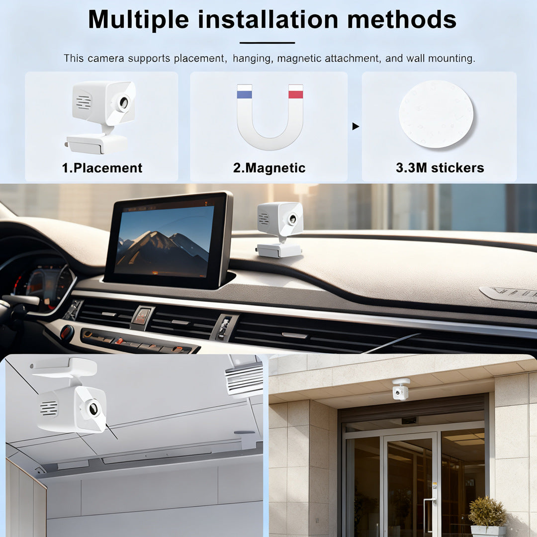 Hd Wireless WiFi Dual Camera1080P Surveillance Camera Intelligent Security No-Drill Night Vision