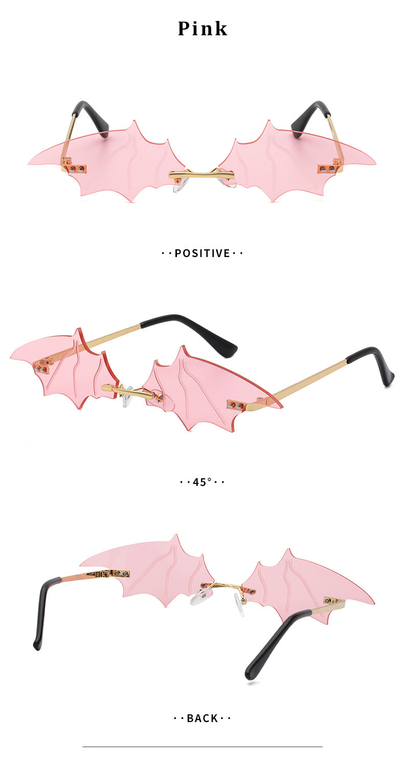 Bat Sunglasses for Women, Quirky Party Trendy Street Style Sunglasses, Small Frame European and American Fashion Irregular Glasses sunglasses