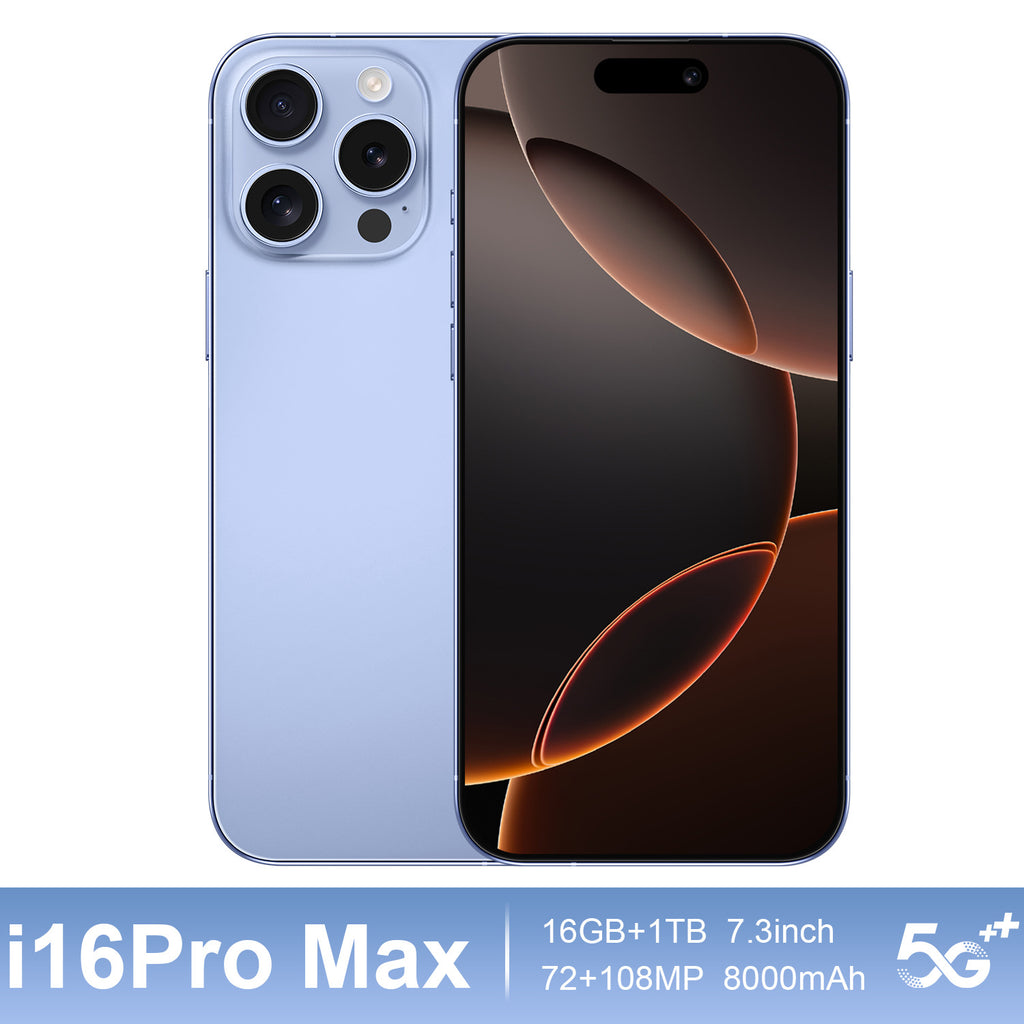 2025New i16Pro Max Android7.3inch smartphone16+1T Source Factory AliExpress Hot Sale